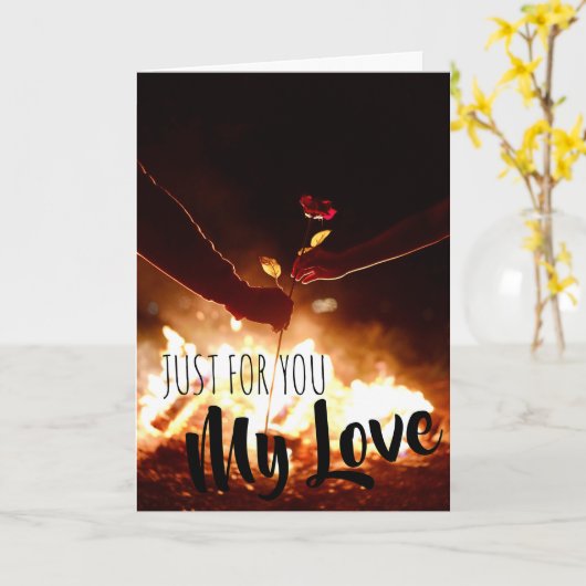 Carte Un Rose Juste Pour Vous (Fleur jaune)