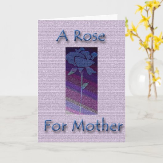 Carte Un rose pour la mère (Fleur jaune)