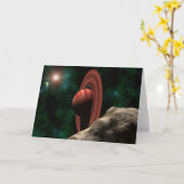 Carte Un Saturne comme une planète (Fleur jaune)