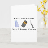 Carte Un Sel Et Une Batterie Avec Une Arme Mortelle (Fleur jaune)