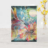 Carte Un seul colibri (Fleur jaune)