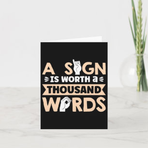 Carte Un Signe Vaut Mille Mots Lan Signe Américain