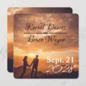 Carte Un simple Wedding Save Date romantique (Devant / Derrière)