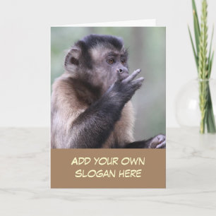 Carte Un singe capucin amusant pour se Customiser