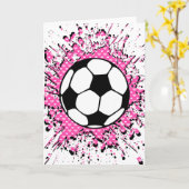 Carte un soccer. (Fleur jaune)