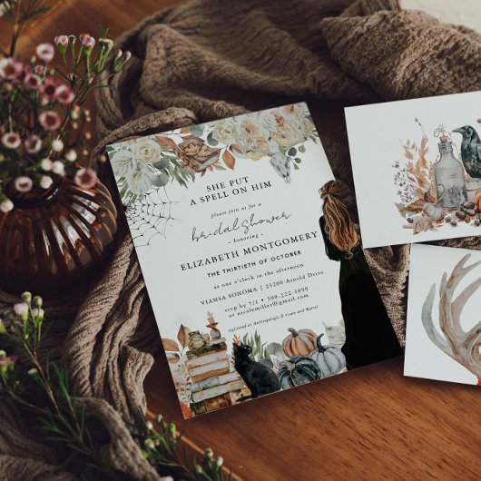 Carte Un sort | Fête des mariées Halloween