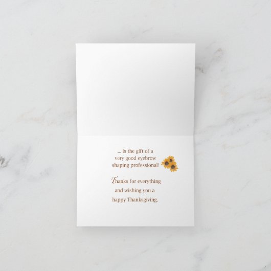 Carte Un sourcil Façonner la profession Bénédiction Than (Intérieur)