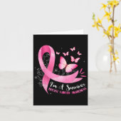 Carte Un survivant Sensibilisation au cancer du sein Rub (Fleur jaune)