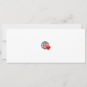 Carte Un symbole de cœur rouge créé avec des lignes liss