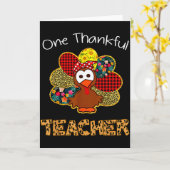 Carte Un T-Shirt Drôle de Professeur Reconnaissant Dinde (Fleur jaune)