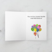 Carte Un tas de ballons d'anniversaire français (Intérieur)