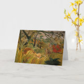 Carte Un tigre dans une tempête tropicale | Henri Rousse (Fleur jaune)