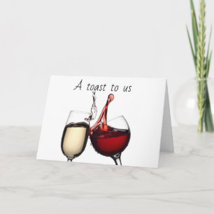 CARTE **UN TOAST À NOUS** POUR NOTRE *1ER ANNIVERSAIRE*