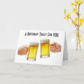 Carte UN TOAST À VOTRE "40ème" POUR IL NE VIENT QU'UNE F (Fleur jaune)