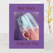 CARTE UN TOAST AUX "NOUVEAUX DÉBUTS" DANS VOTRE VIE (Fleur jaune)