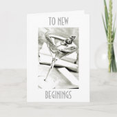 CARTE UN TOAST AUX "NOUVEAUX DÉBUTS" DANS VOTRE VIE (Devant)