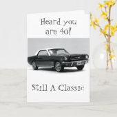 CARTE ****UN TOUR CLASSIQUE 40**** JOUR D'ANNIVERSAIRE (Fleur jaune)