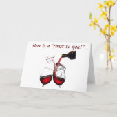 CARTE UN "TOUR D'ANNIVERSAIRE" DE VIN À "VOUS" (Fleur jaune)