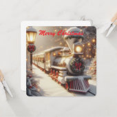 Carte Un train de Noël magique pour Wonderland (Devant/Arrière en situation)