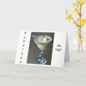 CARTE UN TRAIT À "40" PARCE QUE VOUS ÊTES "SUCRÉ" (Fleur jaune)