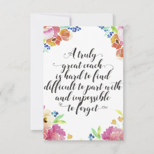 Carte Un très bon devis d'entraîneur Entraîneur merci ca