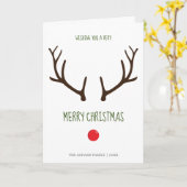 Carte Un très joyeux Rinder de Rudolph (Fleur jaune)