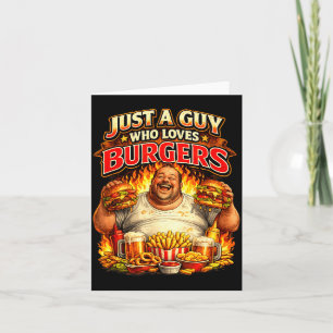 Carte un type qui aime les burgers drôle amateur de barb