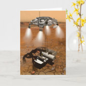 Carte Un Véhicule Ascent Quittant Mars. (Fleur jaune)