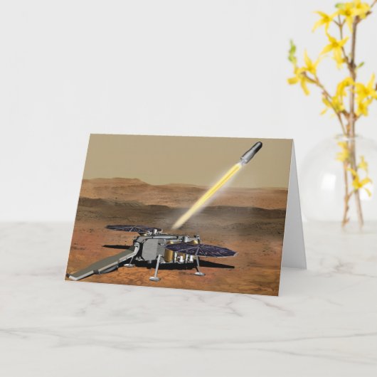 Carte Un Véhicule Mars Ascent A Été Lancé Depuis Mars. (Fleur jaune)