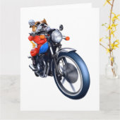 CARTE UN VÉLO D'ÉQUITATION (Fleur jaune)