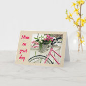 CARTE UN VÉLO-FLEURS-ET L'AMOUR À LA JOURNÉE DE LA MÈRE* (Fleur jaune)