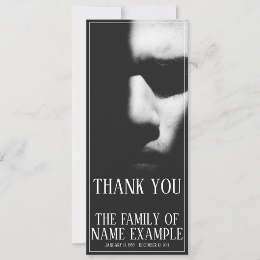 Carte Un visage endormi à mi-ombre (Devant)