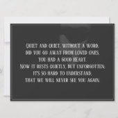 Carte Un visage endormi à mi-ombre (Dos)