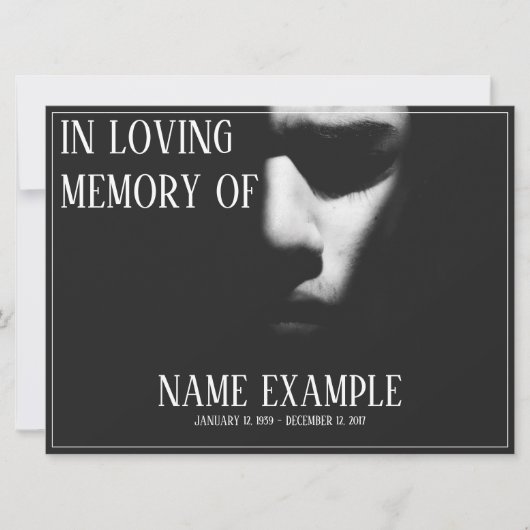 Carte Un visage endormi à mi-ombre (Devant)