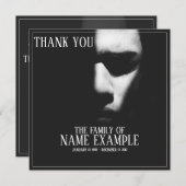 Carte Un visage endormi à mi-ombre (Devant / Derrière)