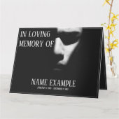 Carte Un visage endormi à mi-ombre (Fleur jaune)