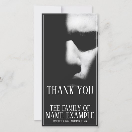 Carte Un visage endormi à mi-ombre (Devant)