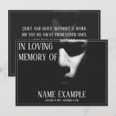 Carte Un visage endormi à mi-ombre (Devant / Derrière)