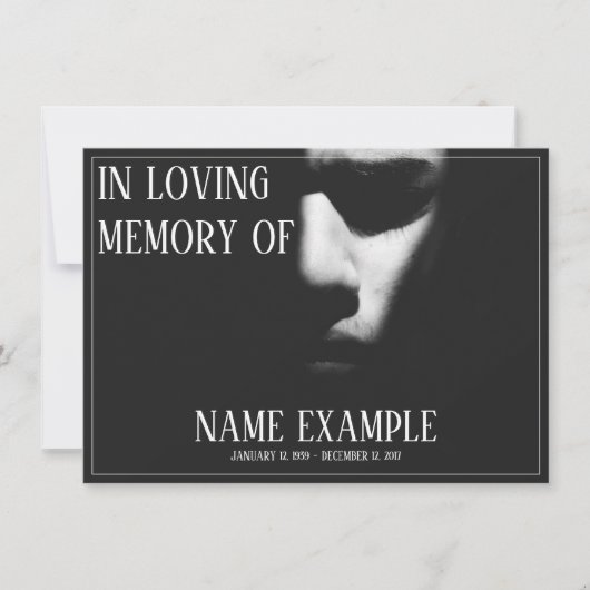Carte Un visage endormi à mi-ombre (Devant)