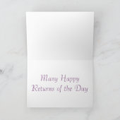 Carte Un voeu d'anniversaire (Intérieur)