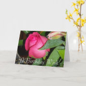 Carte Un voeu d'anniversaire (Fleur jaune)