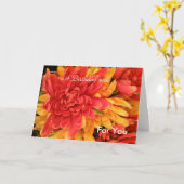 Carte Un voeu d'anniversaire (Fleur jaune)