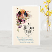 Carte Un voeu d'anniversaire (Fleur jaune)