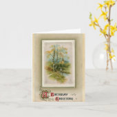 Carte Un voeu d'anniversaire de la conception pastorale (Fleur jaune)