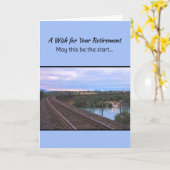 Carte Un voeu pour votre retraite... (Fleur jaune)