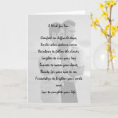 Carte Un voeu pour vous (Fleur jaune)