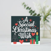 Carte Un voeu spécial Noël (Debout devant)