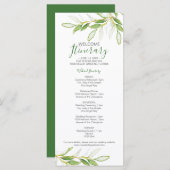 Carte Un week-end Mariage verdoyant pour les clients (Devant / Derrière)