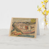 Carte Un Zébu Et Un Peacock Avec Un Entraîneur De Clown (Fleur jaune)