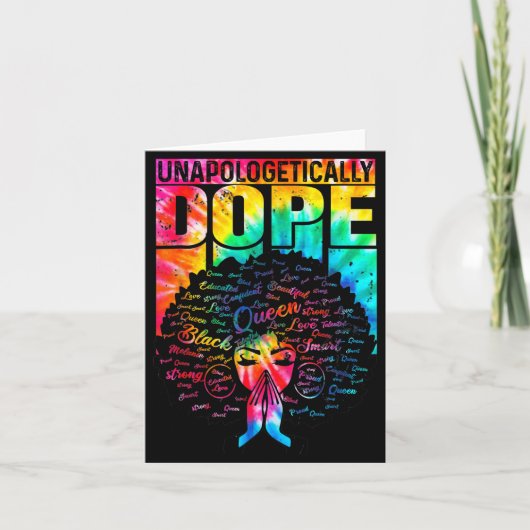 Carte Unalogetically Black Pride Melanin African Tie Dye (Devant)